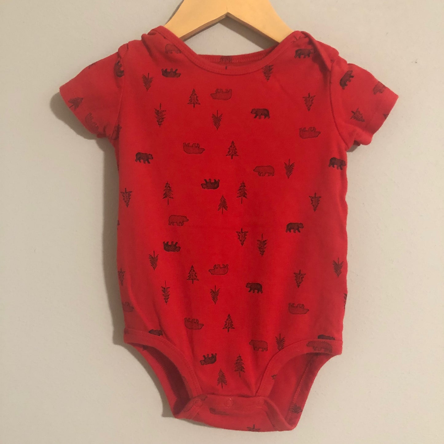Carter’s Red Tree & Bear Bodysuit, 24M (Pre-Loved)