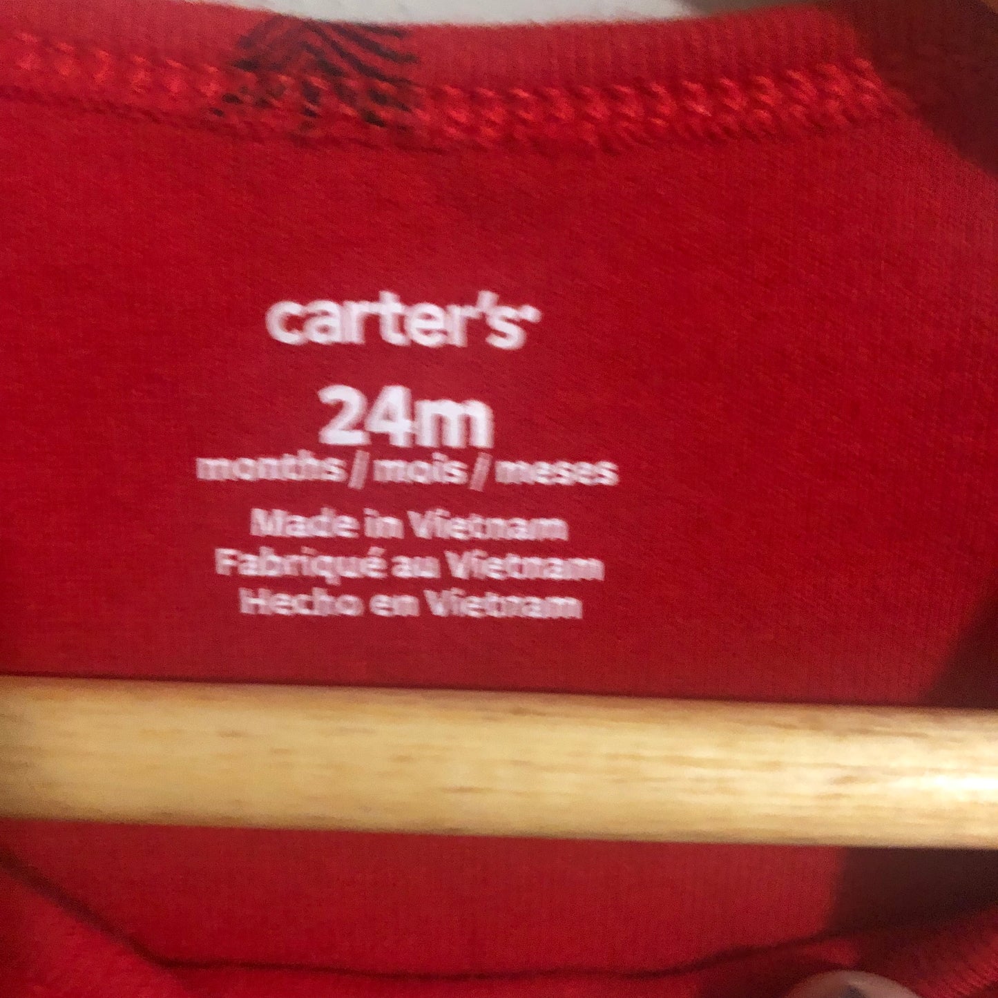 Carter’s Red Tree & Bear Bodysuit, 24M (Pre-Loved)