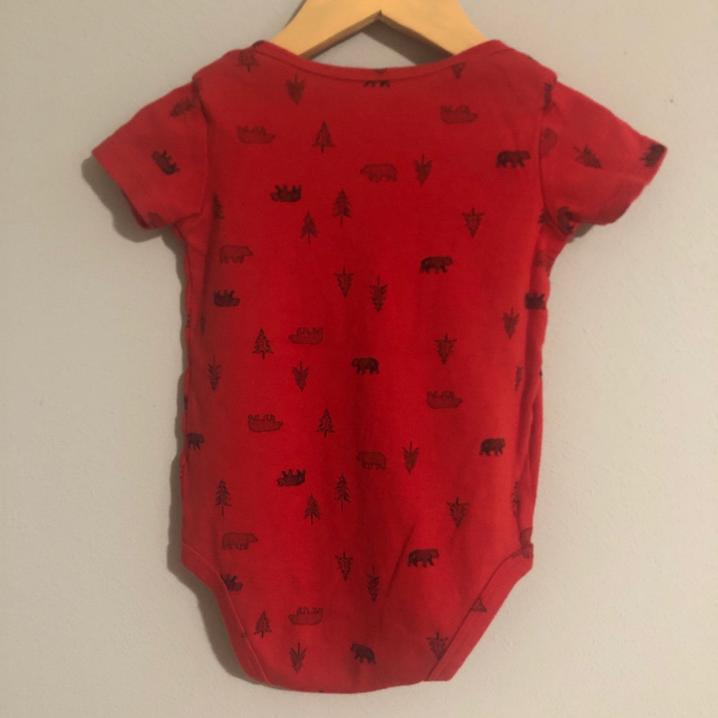 Carter’s Red Tree & Bear Bodysuit, 24M (Pre-Loved)