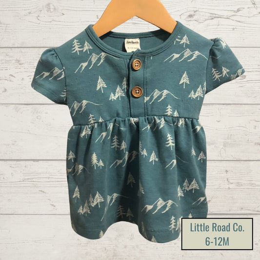 Little Road Co. Aqua Dress 6-12M (Pre-Loved)