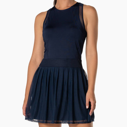 Lucky in Love Next Level Tennis Dress, Navy, Close Up View