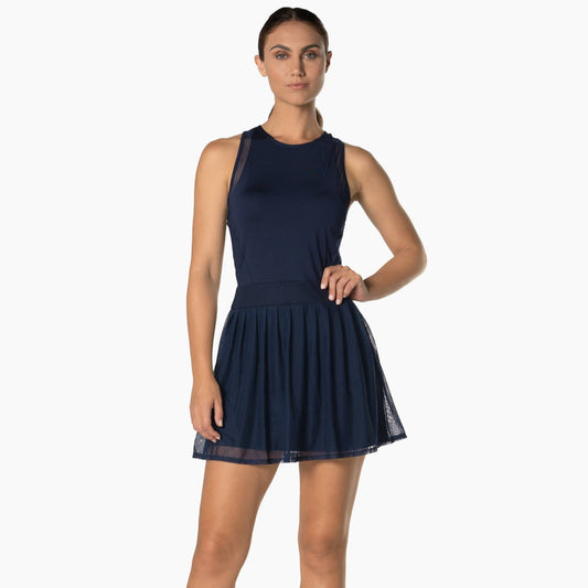 Lucky in Love Next Level Sleeveless Tennis Dress, Navy, Full View