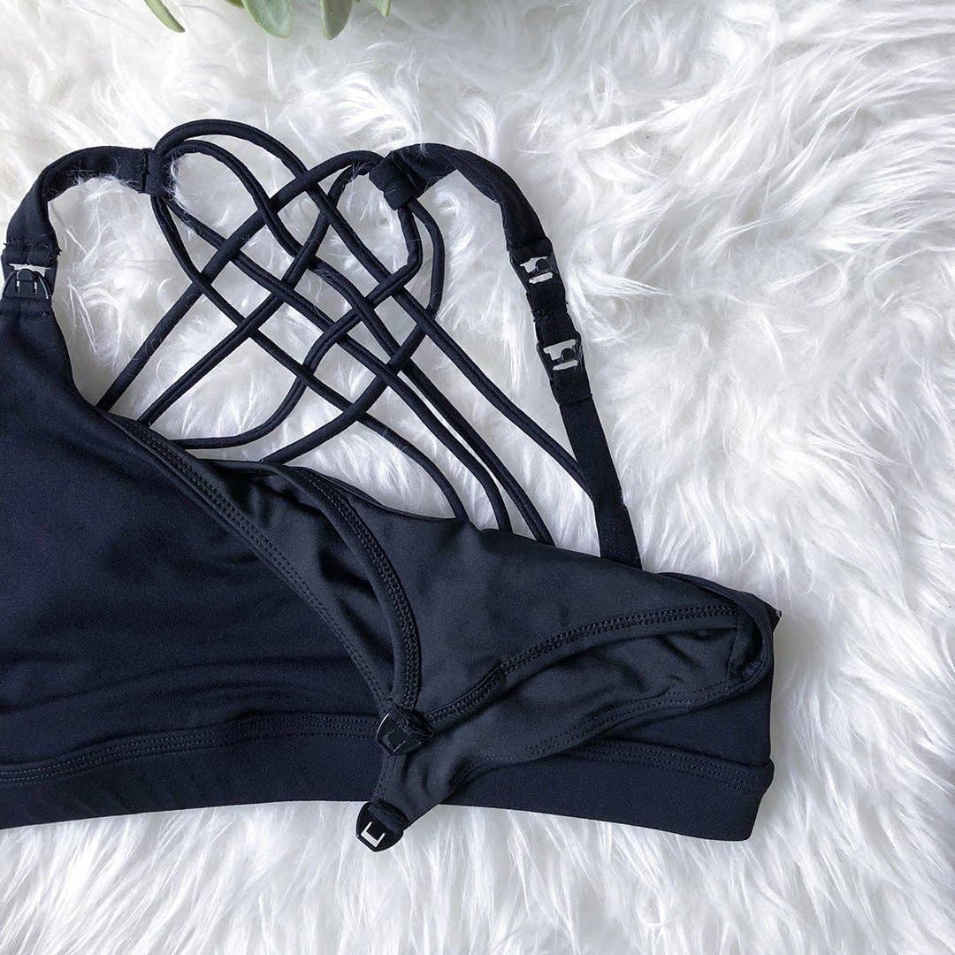 Océane 4 - Medium Support Nursing & Hands Free Pumping Sports Bra | Noir