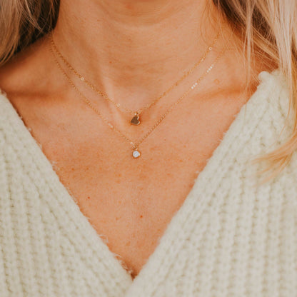 Tiny Heart Necklace | 14kt Gold Fill
