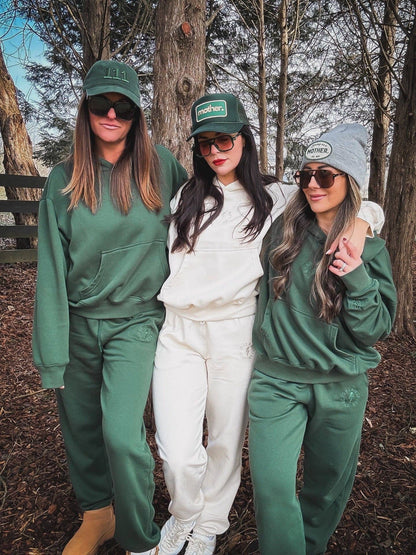 Strong as a mother® embroidered hoodie sweatshirt