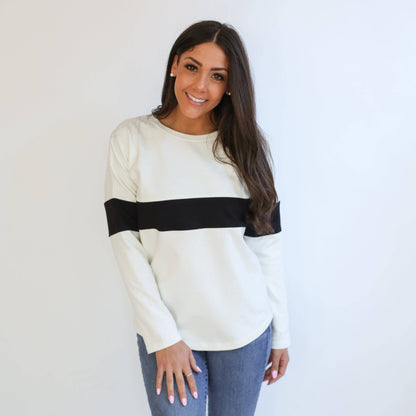 Dual Zip BFF Breastfeeding Long Sleeve | Lightweight Sweatshirt