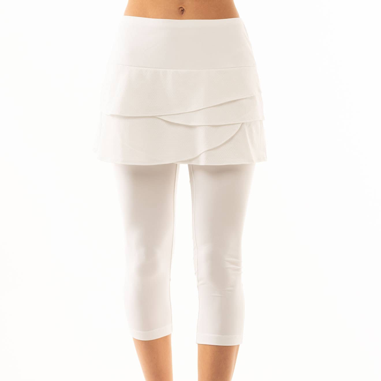 Women's Scallop Capri Legging | Black