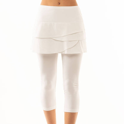 Women's Scallop Capri Legging | Black