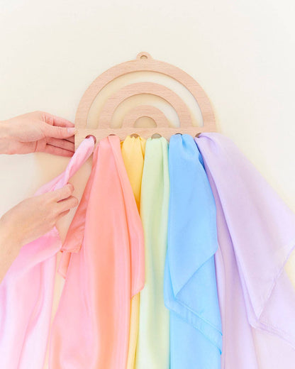 Wooden Rainbow Display for Playsilks, Cloth, Waldorf Toys