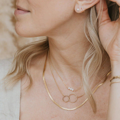 Pearl Linked Necklace| 3, 4, or 5 Pearls | 14kt Gold Fill
