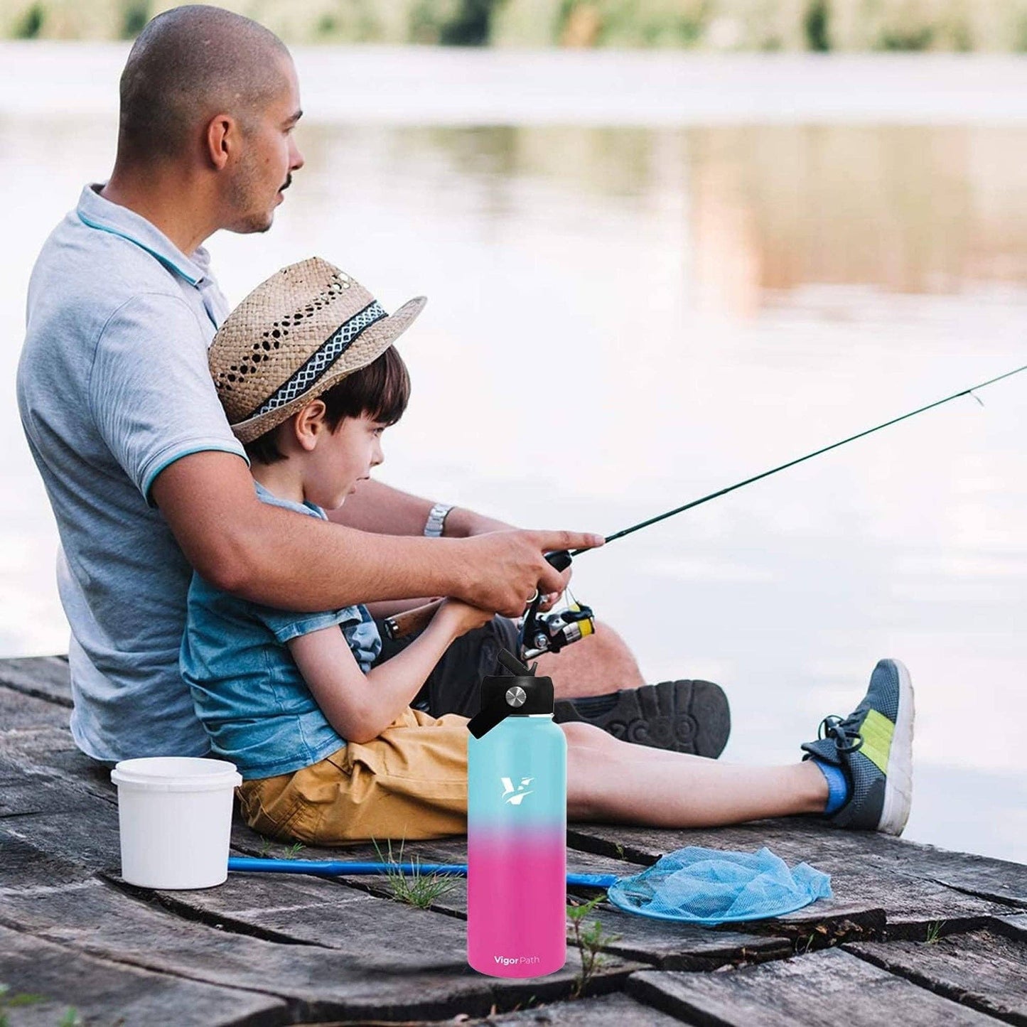 32 Ounce Vacuum Insulated Water Bottle | Gradient Pink