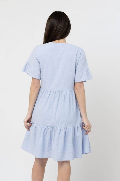 Nursing Dress With Pockets | Bell Sleeve | Periwinkle