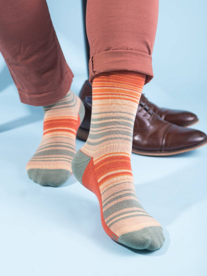 Rainbow Men's + Women's Organic Socks | Red, Orange