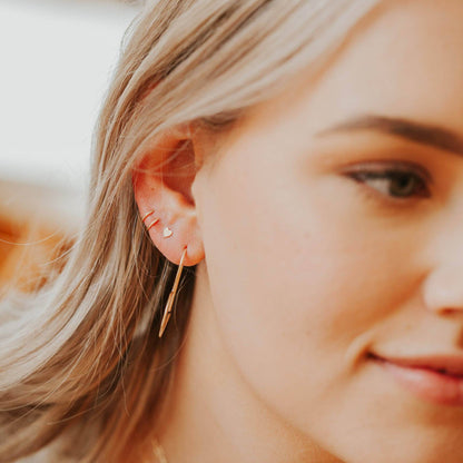 Tiny Heart Studs | 14kt Gold Fill