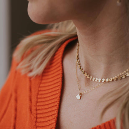 Tiny Heart Necklace | 14kt Gold Fill