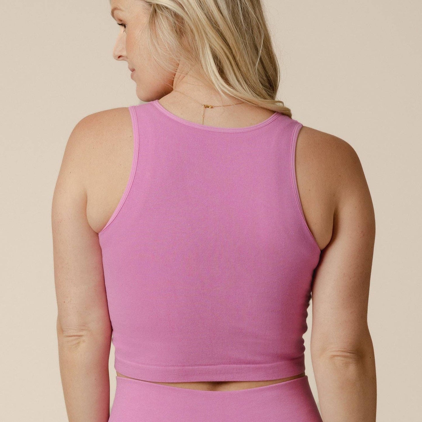 Sublime® Bamboo Maternity & Nursing Longline Bra Top | Soft Fuchsia