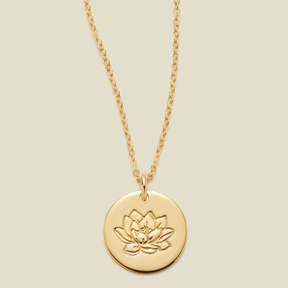 Birth Flower Necklace, 1/2"