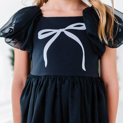 Bow Party Dress | Black