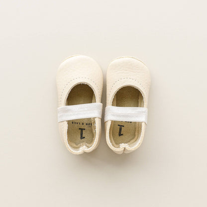 Baby Leather Mary Janes | Almond
