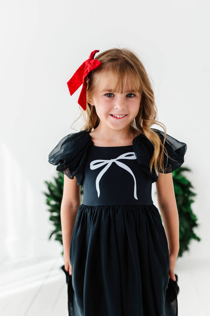 Bow Party Dress | Black