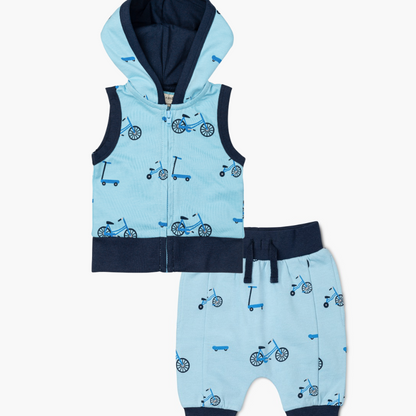 Sleeveless Hoodie + Beach Jogger Set