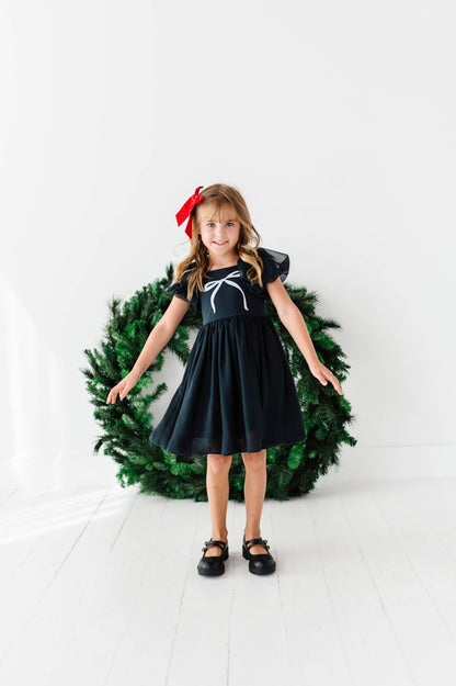 Bow Party Dress | Black