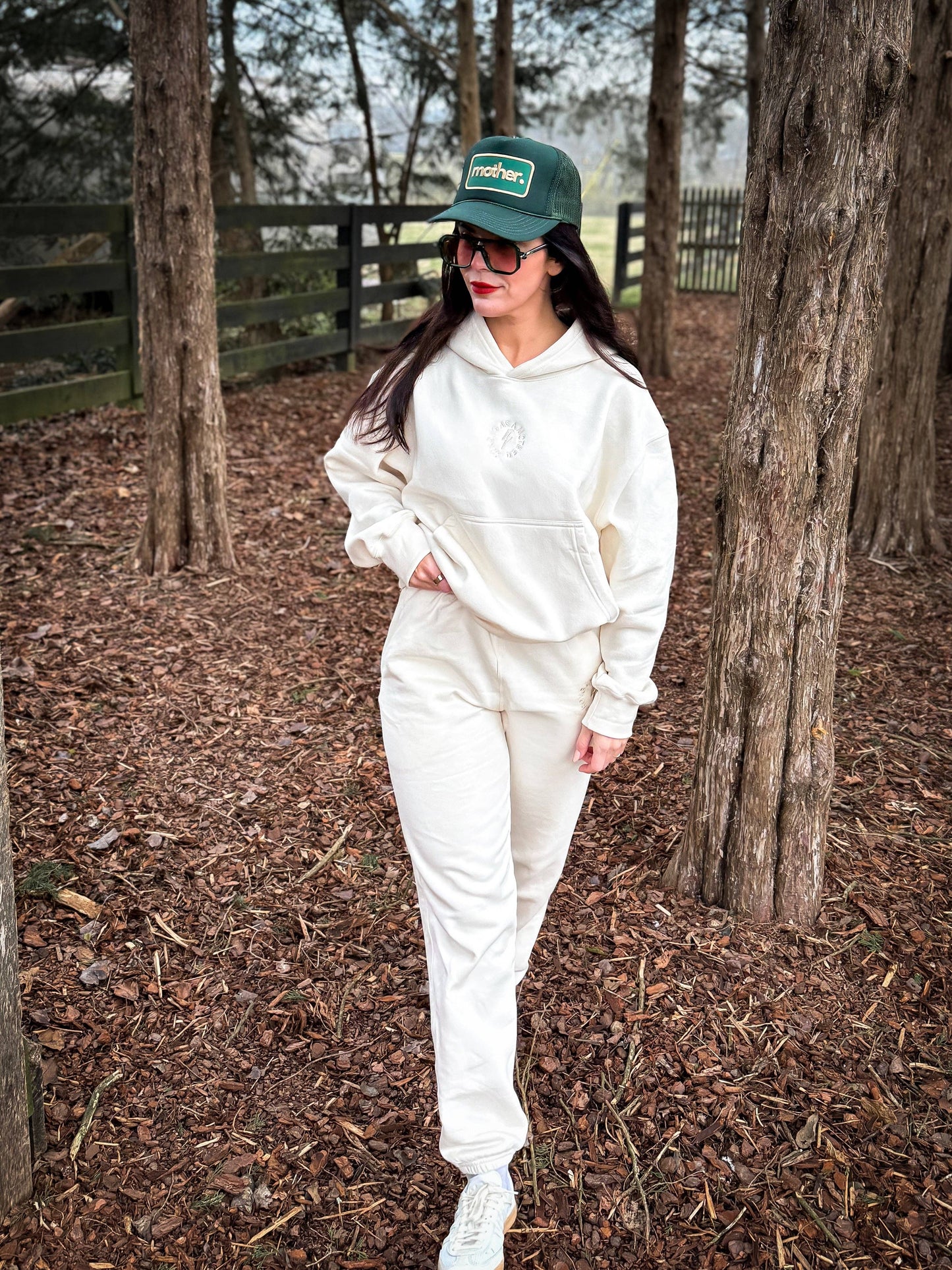 Strong as a mother® embroidered hoodie