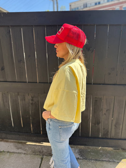 Strong as a mother® Crop T-shirt | Yellow