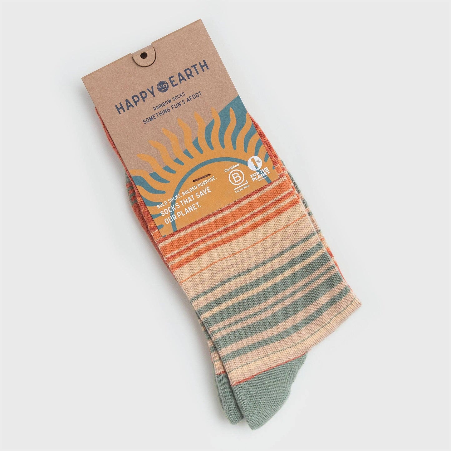 Rainbow Men's + Women's Organic Socks | Red, Orange