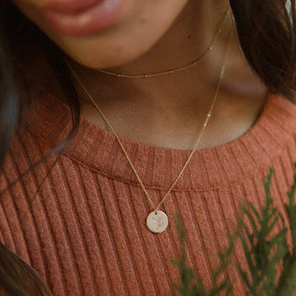 Birth Flower Necklace, 1/2"