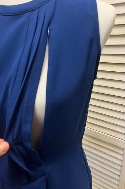 Pleated Peplum Nursing Tank Top | Royal Blue