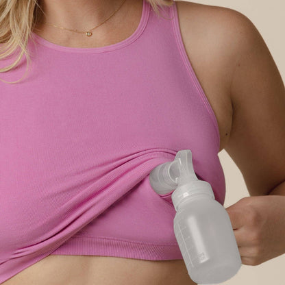 Kindred Bravely Sublime® Bamboo Hands-Free Pumping Longline Bra Top | Soft Fuchsia