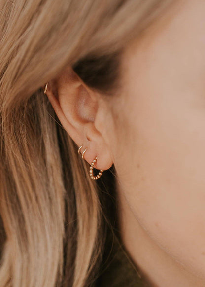 Hello Adorn - Beaded Huggie Hoops