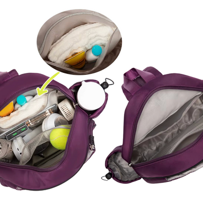 Tennis Quilted Backpack | Beige
