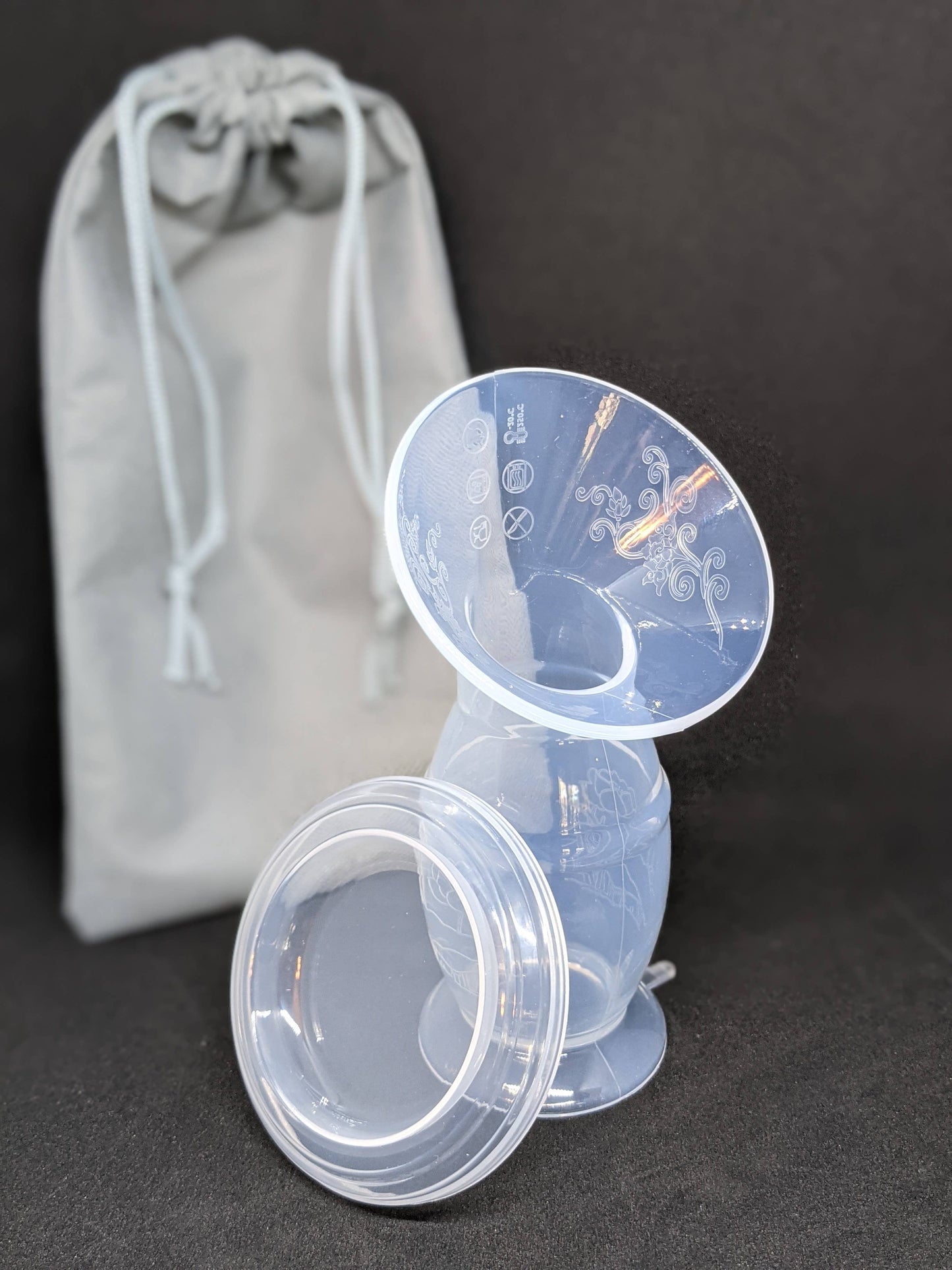 Silicone Breast Milk Collector with Lid