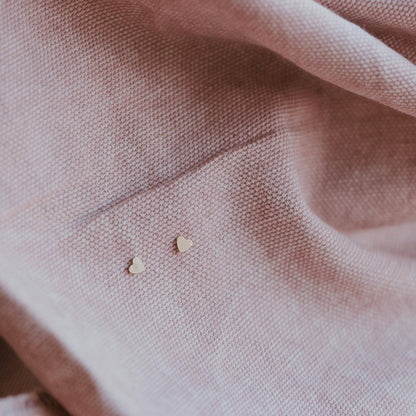 Tiny Heart Studs | 14kt Gold Fill