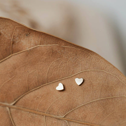 Tiny Heart Studs | 14kt Gold Fill