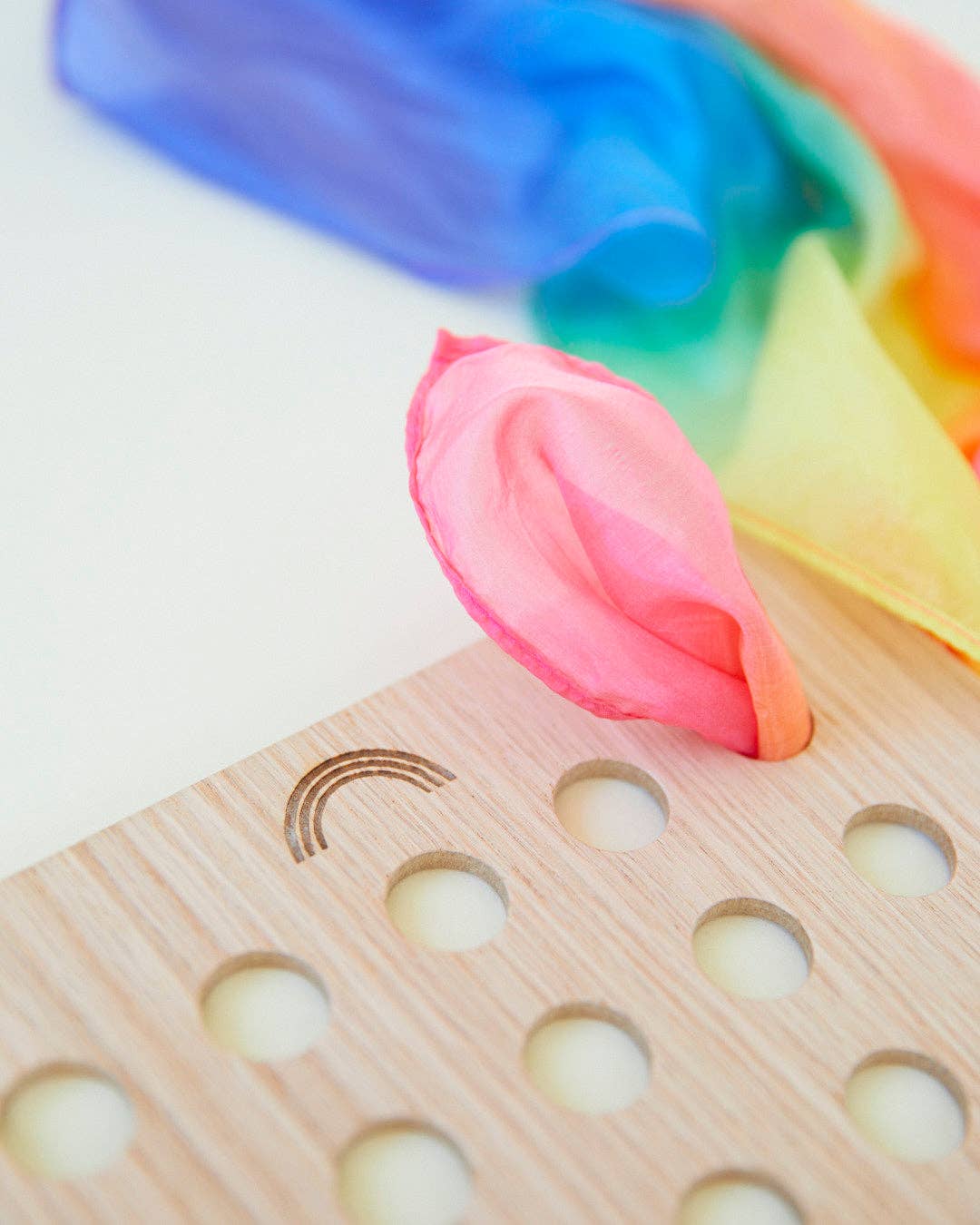 Wooden Weaving Board - Natural Waldorf Toy for Playsilks