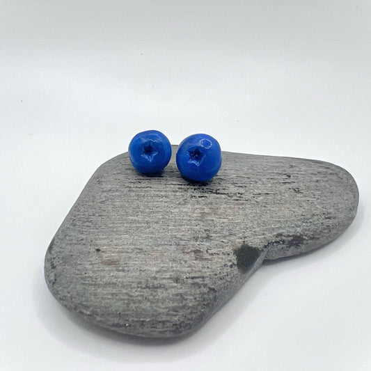 Blueberry Clay Stud Earrings