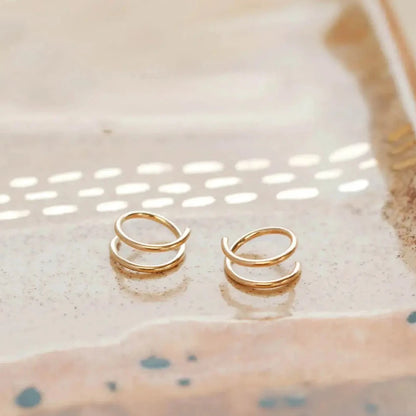 Hello Adorn gold tony twist earrings 